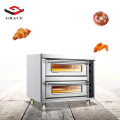 Commercial Easy Operating 2 Layers 2 Plates Stainless Steel Electric Pizza Baking Oven